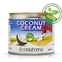 Кокосовые сливки Econutrena, жирность 22%, органика (Organic coconut cream), 200 мл