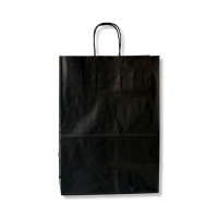 Пакет крафт, черный, 22 х 13 х 32 см